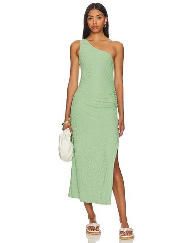 Seafolly Second Wave One Shoulder Midi Dress - Green