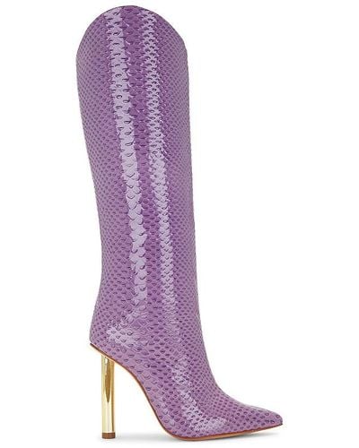 SCHUTZ SHOES Maryana Pin Heel Boot - Purple
