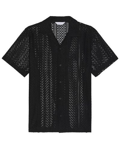 Saturdays NYC Canty Cotton Lace Shirt - Black