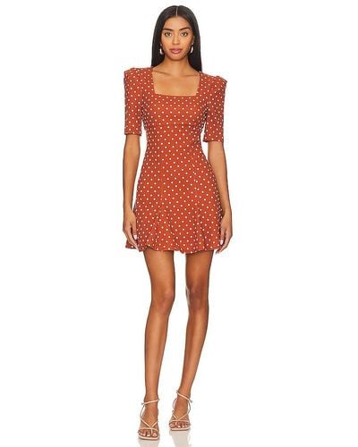 BCBGeneration MINI ROBE MANCHES BOUFFANTES - Rouge