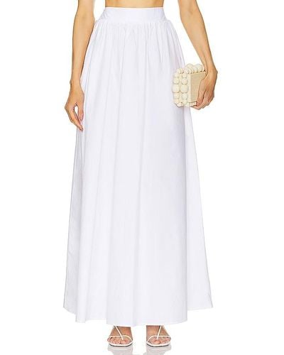 Susana Monaco Long Poplin Skirt - White