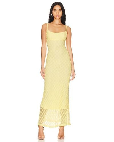 Bardot Adoni Mesh Maxi Dress - Yellow
