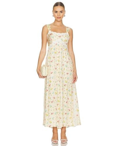Spell Fleur Slip Dress - Natural