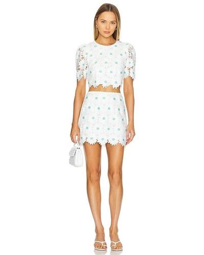 Saylor Yenela Top & Mini Skirt Set - White