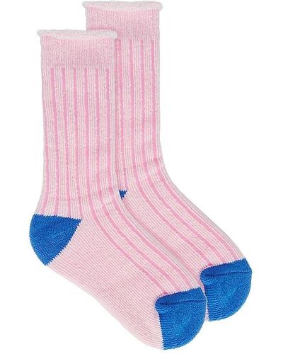Free People Plush Inside Out Crew Sock - Pink