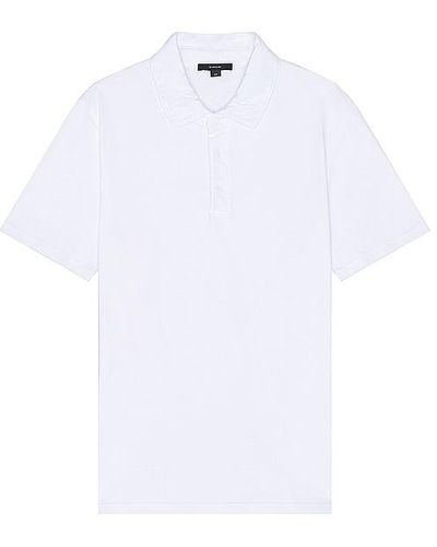 Vince Garment Dye Polo - White