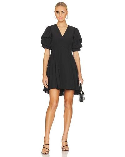 1.STATE Tiered Bubble Sleeve Dress In Black. Size Xs, Xxs.