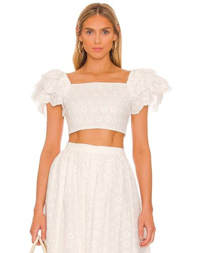 Caroline Constas Estelle top - Blanco