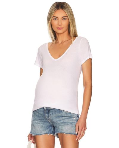 HATCH The Maternity Fitted V Neck Tee - ホワイト