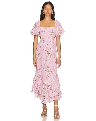 Yumi Kim ROBE MI-LONGUE DORINDA - Rose