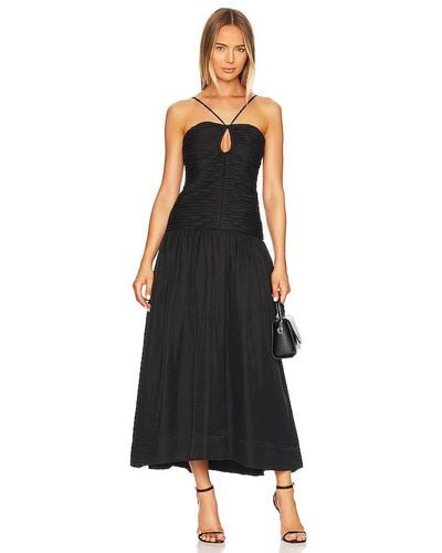 Shona Joy Thea Keyhole Midi Dress - Black