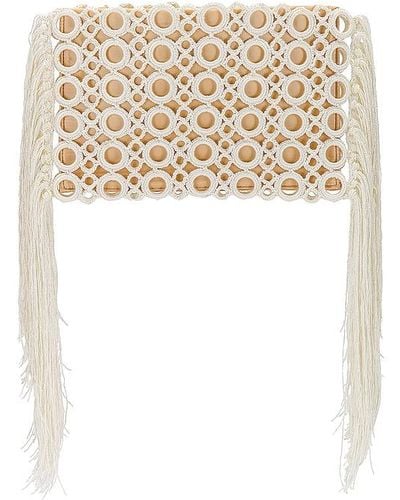 MY BEACHY SIDE Crochet Embroidered Clutch - Natural