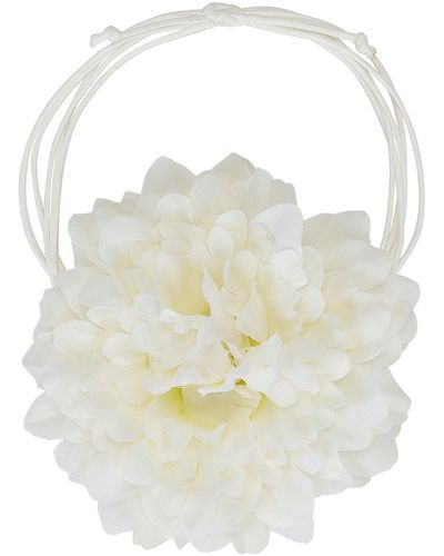 petit moments Dahlia Flower Necklace - ホワイト
