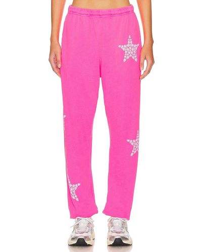 Lauren Moshi Chantria Diamond Star Sweatpant - ピンク