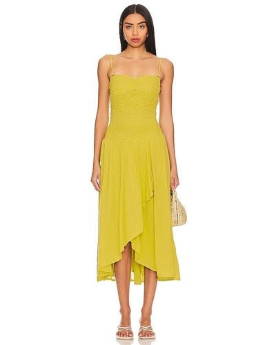 Free People Vestido midi sparkling moment - Amarillo