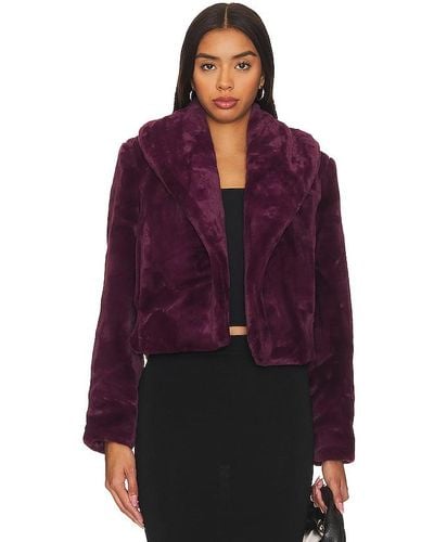 Blank NYC Faux Fur Jacket - Purple