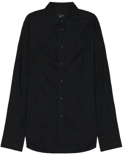 Rag & Bone Engineered Oxford Shirt - Black