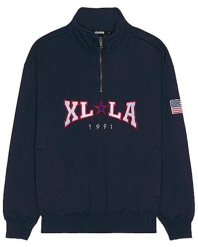 X-Large Xlla Half Zip Sweatshirt - Blue