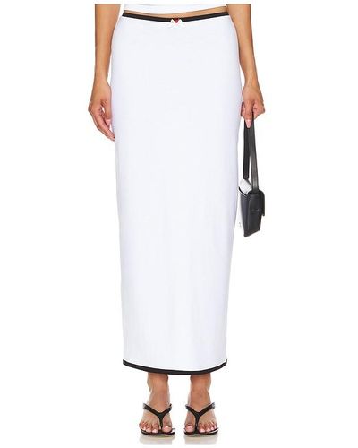 ROWEN ROSE Long Skirt - White