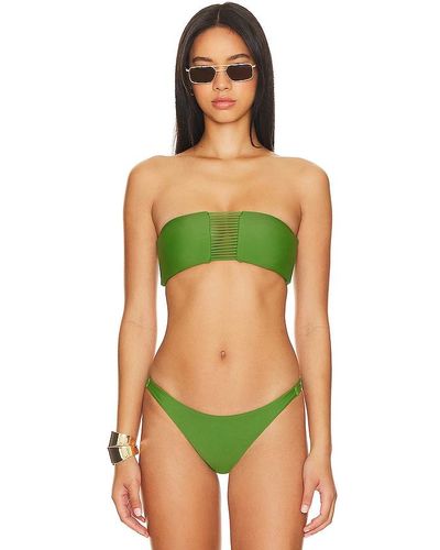 Mikoh Swimwear Sunset 2 Bikini Top - Green