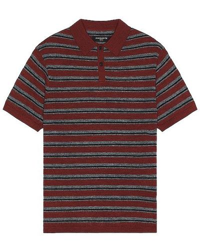 AllSaints Stafford polo - Rojo