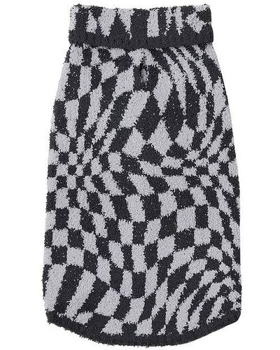 Barefoot Dreams Cozychic Chequered Pet Jumper - Black