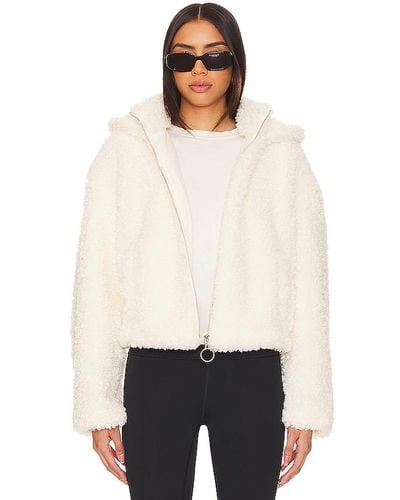 WeWoreWhat Curly Sherpa Jacket - White