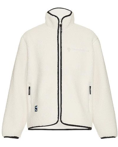 Saturdays NYC Spencer Polar Fleece Full Zip Jacket - White
