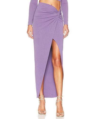 h:ours Camila Midi Skirt - Purple