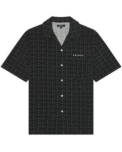 Malbon Golf Rattan Rayon Shirt - Black