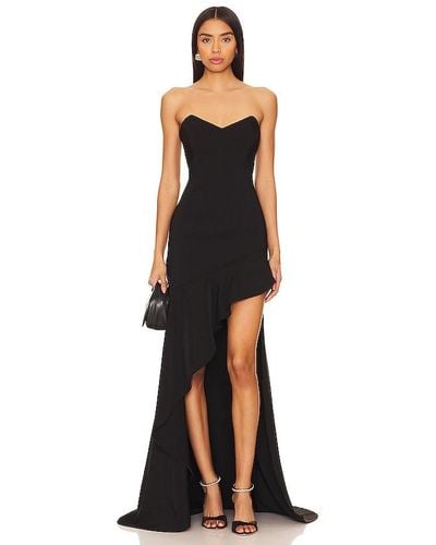 Nbd Desirae Asymmetrical Dress - Black