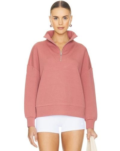 Varley Hawley Half Zip Sweatshirt - Pink