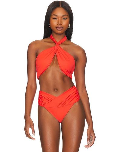 JADE Swim Helix Bikini Top - Red