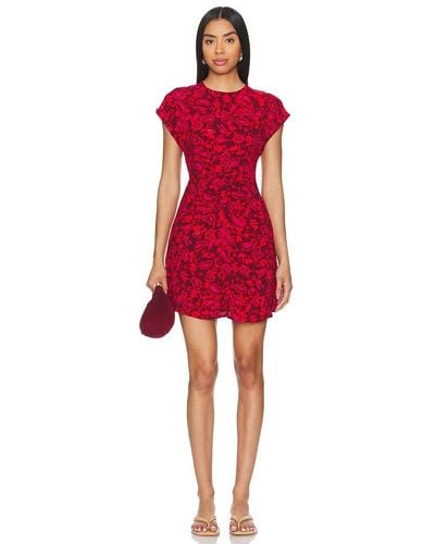 Faithfull The Brand Celestina Mini Dress - Red