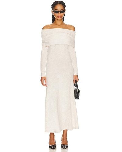 Autumn Cashmere Off The Shoulder Flared Dress - White