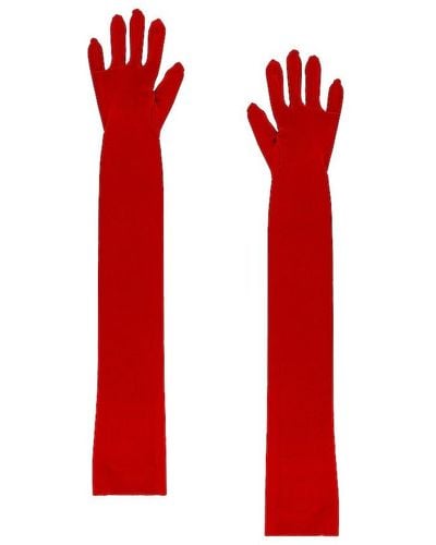 Norma Kamali Long Gloves - Red