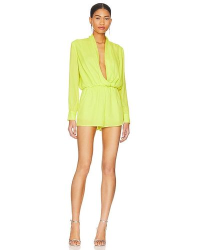 superdown Kaycie drape neck romper - Amarillo