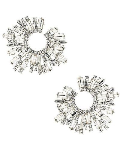 8 Other Reasons Stone Burst Statement Earrings - White