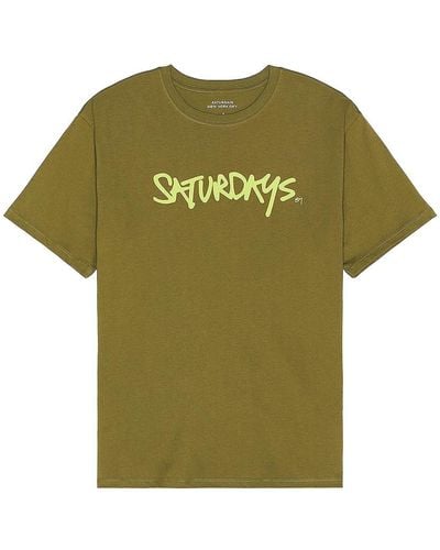 Saturdays NYC Tシャツ - グリーン