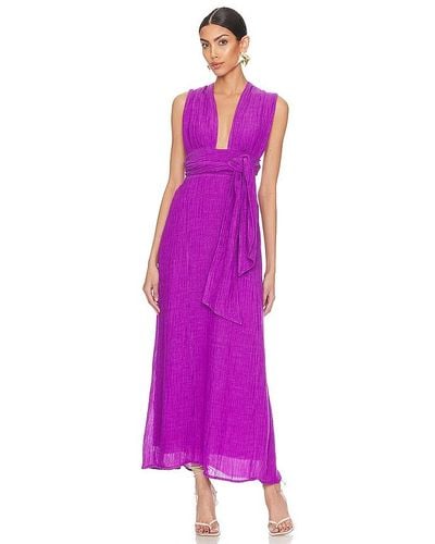 Faithfull The Brand Tropiques Maxi Dress - Purple