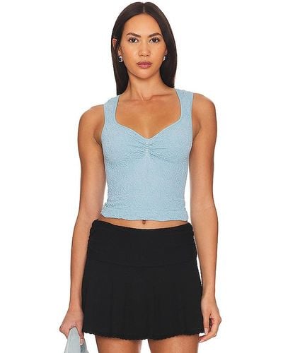 Free People X Intimately Fp Love Letter Sweetheart Cami - Blue