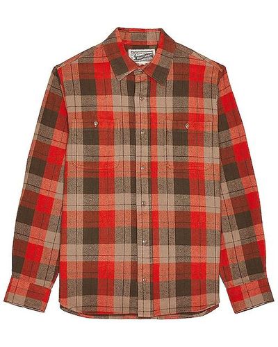 Schott Nyc CHEMISE FLANNEL - Rouge