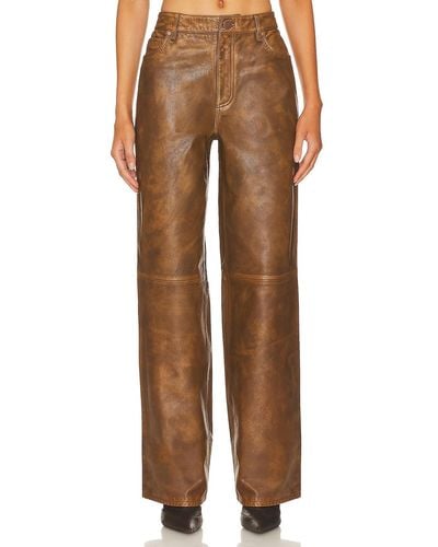 Nbd Clarissa Leather Pants - ブラウン