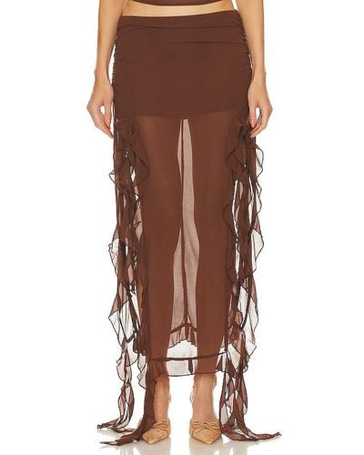 Lioness Rendezvous Maxi Skirt - Brown