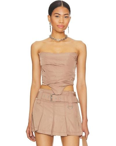h:ours Ariella Corset Top - Natural