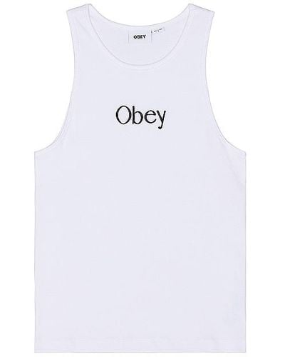 Obey Rosemont Rib Tank - White