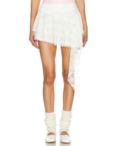 MAJORELLE Camille Mini Skirt - White