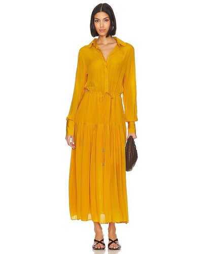 Karina Grimaldi Cassandra Midi Dress - Yellow