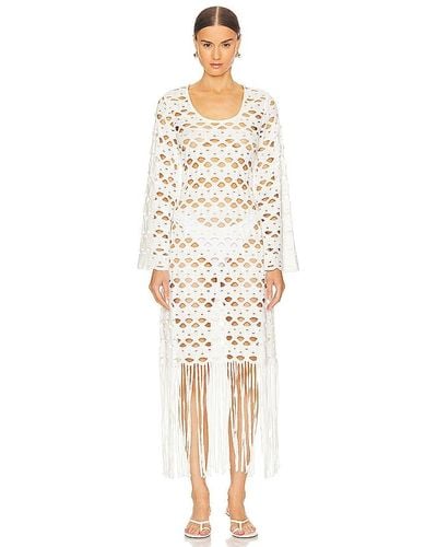 Jonathan Simkhai Pierce Fringe Midi Dress - White