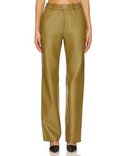 Camila Coelho Rhodes Leather Trousers - Yellow
